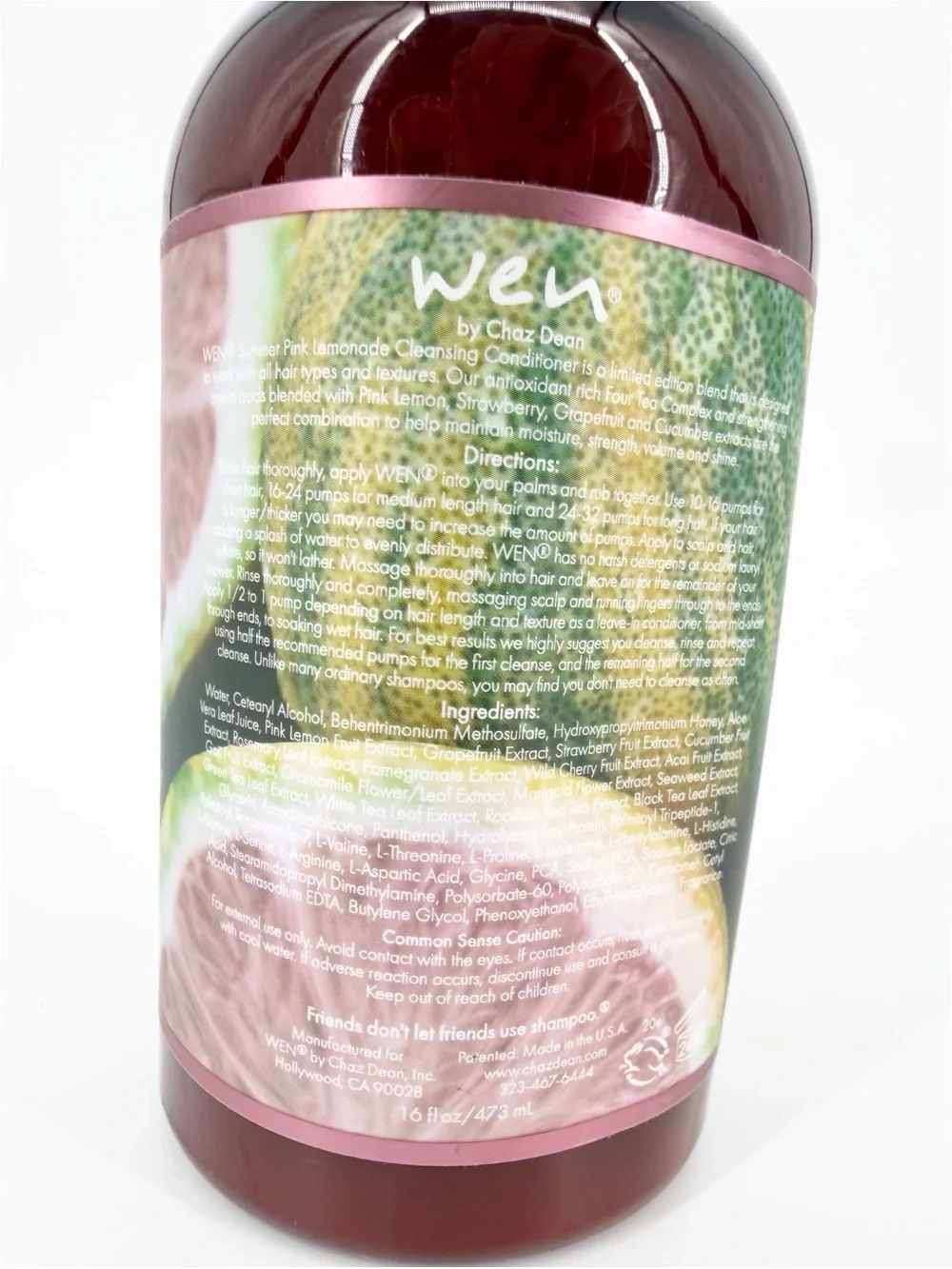 Wen Cleansing Conditioner Summer Pink Lemonade 16 fl oz